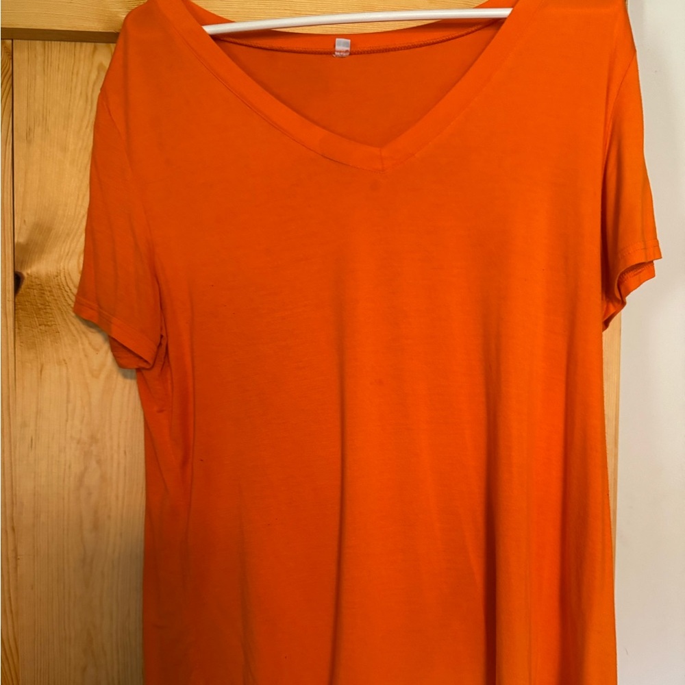 Amazon Orange Relaxed Short Sleeve Tee